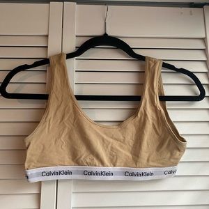 Calvin Klein XL tan sports bra same fit as small women’s size